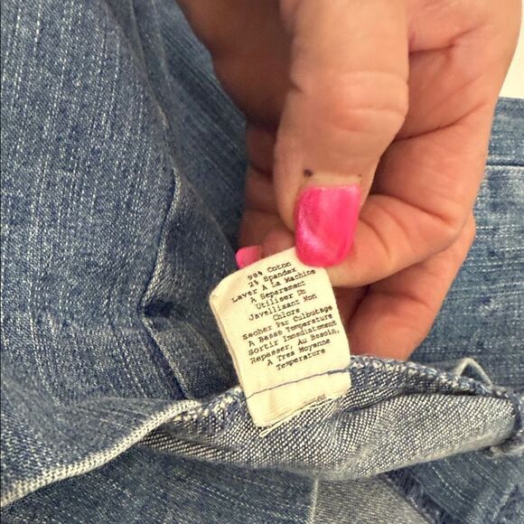 Lux Blue Denim Mini Dress Adjustable Straps Size 10 Square Neck Slit Back - Picture 11 of 12